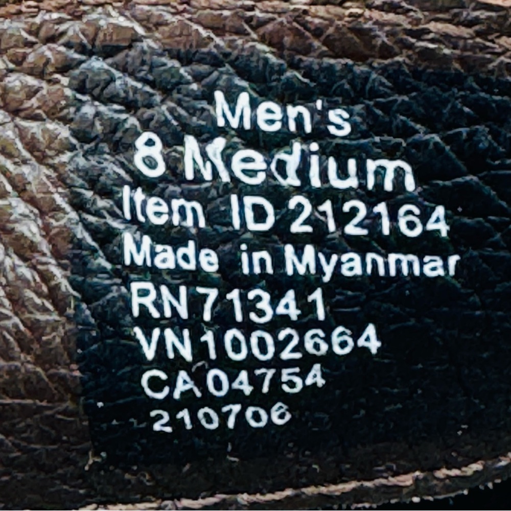 L.L.Bean Men's Handsewn Flannel-Lined Slippers Color Brown SZ 8 - Picture 8 of 9